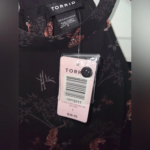NWT Tiger Georgette Mock Tank Torrid Size 1 - Picture 6 of 6